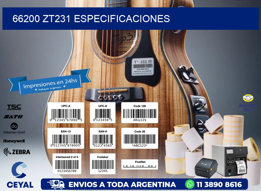 66200 ZT231 especificaciones