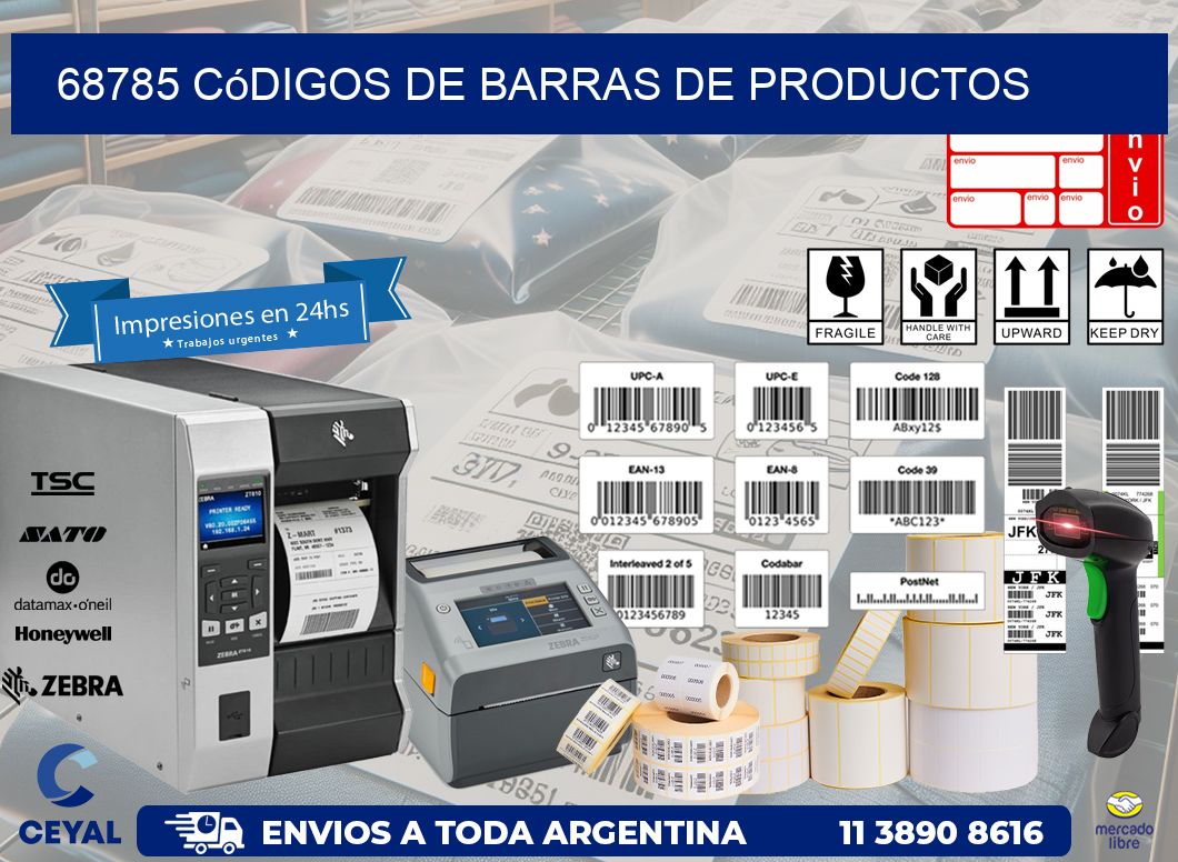 68785 Códigos de barras de productos