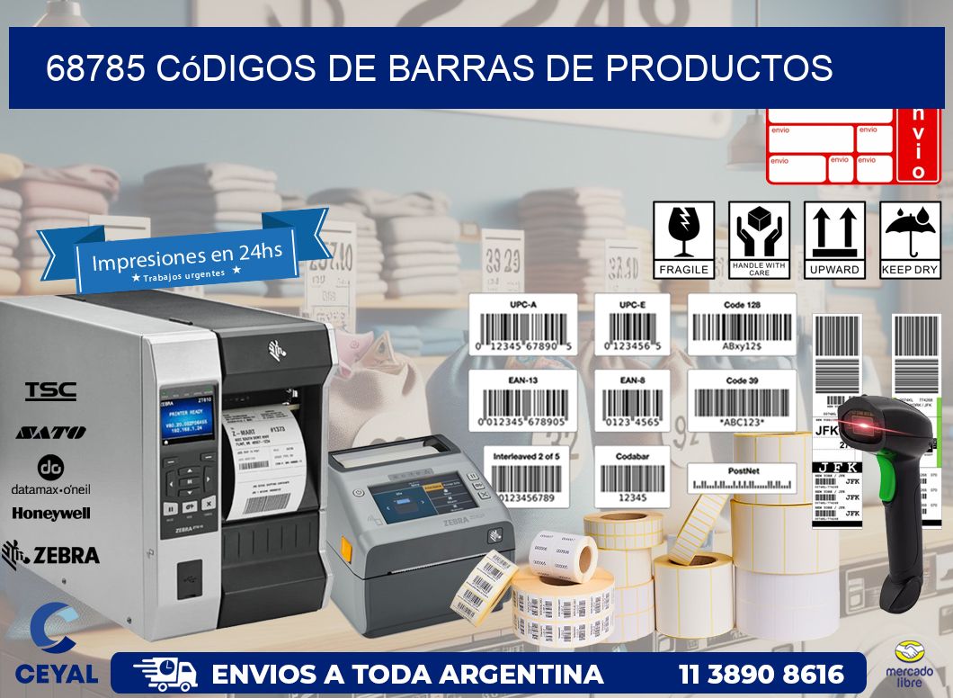 68785 Códigos de barras de productos