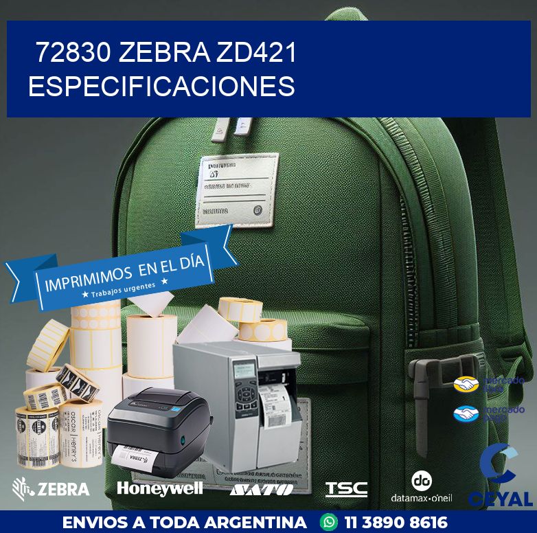 72830 Zebra ZD421 especificaciones