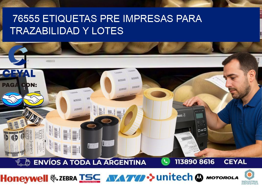 76555 etiquetas pre impresas para trazabilidad y lotes