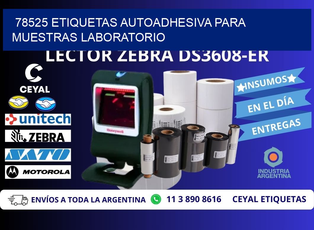 78525 etiquetas autoadhesiva para muestras laboratorio