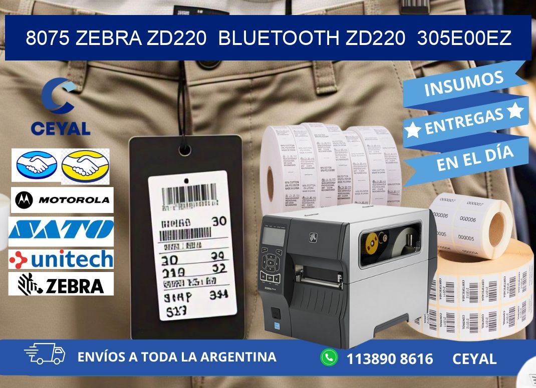8075 Zebra ZD220 Bluetooth ZD220 305E00EZ