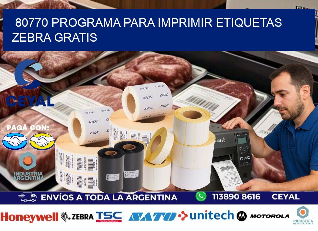 80770 Programa para imprimir etiquetas Zebra gratis