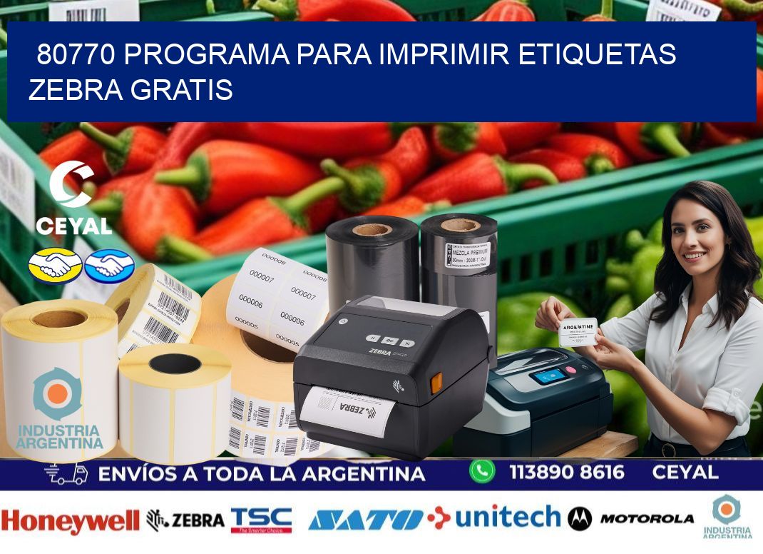 80770 Programa para imprimir etiquetas Zebra gratis