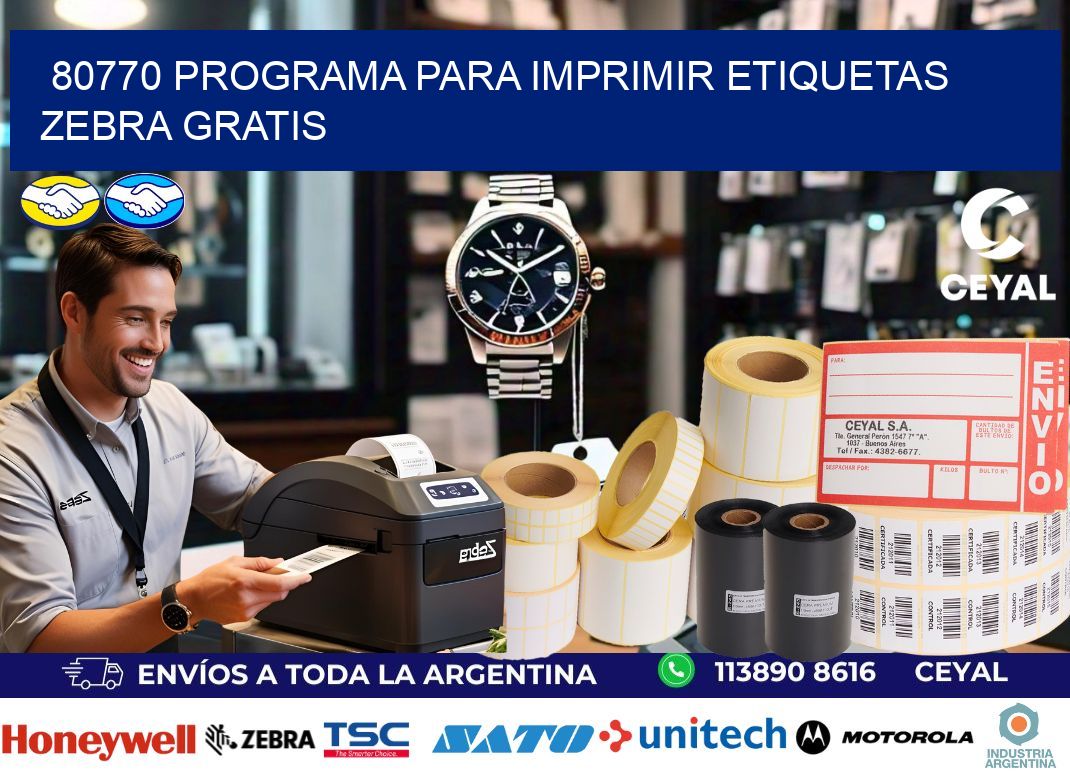 80770 Programa para imprimir etiquetas Zebra gratis