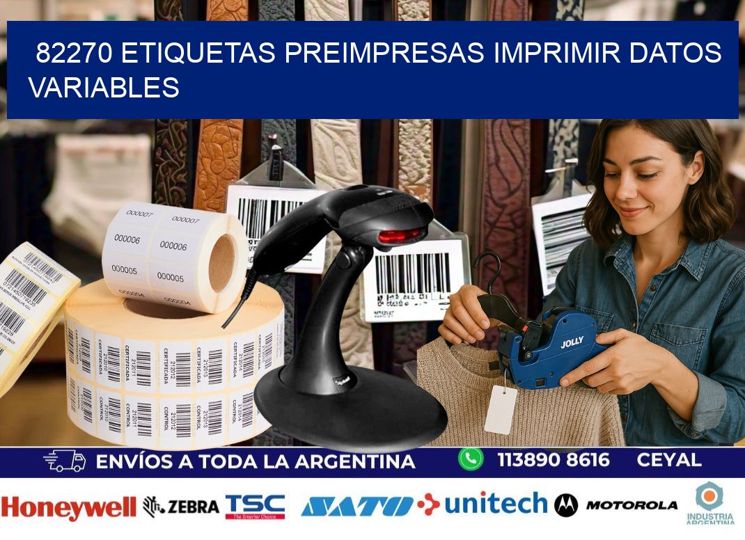 82270 Etiquetas preimpresas imprimir datos variables