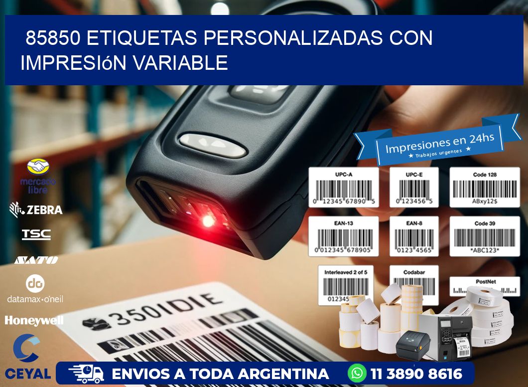 85850 etiquetas personalizadas con impresión variable