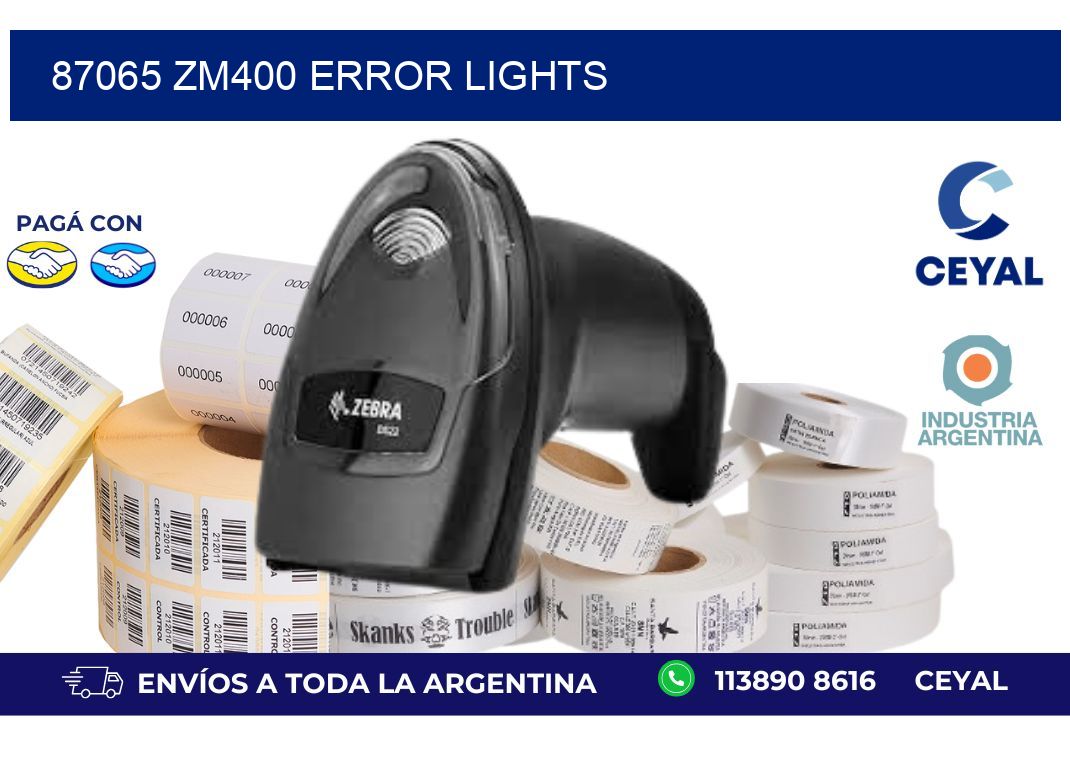 87065 ZM400 error lights