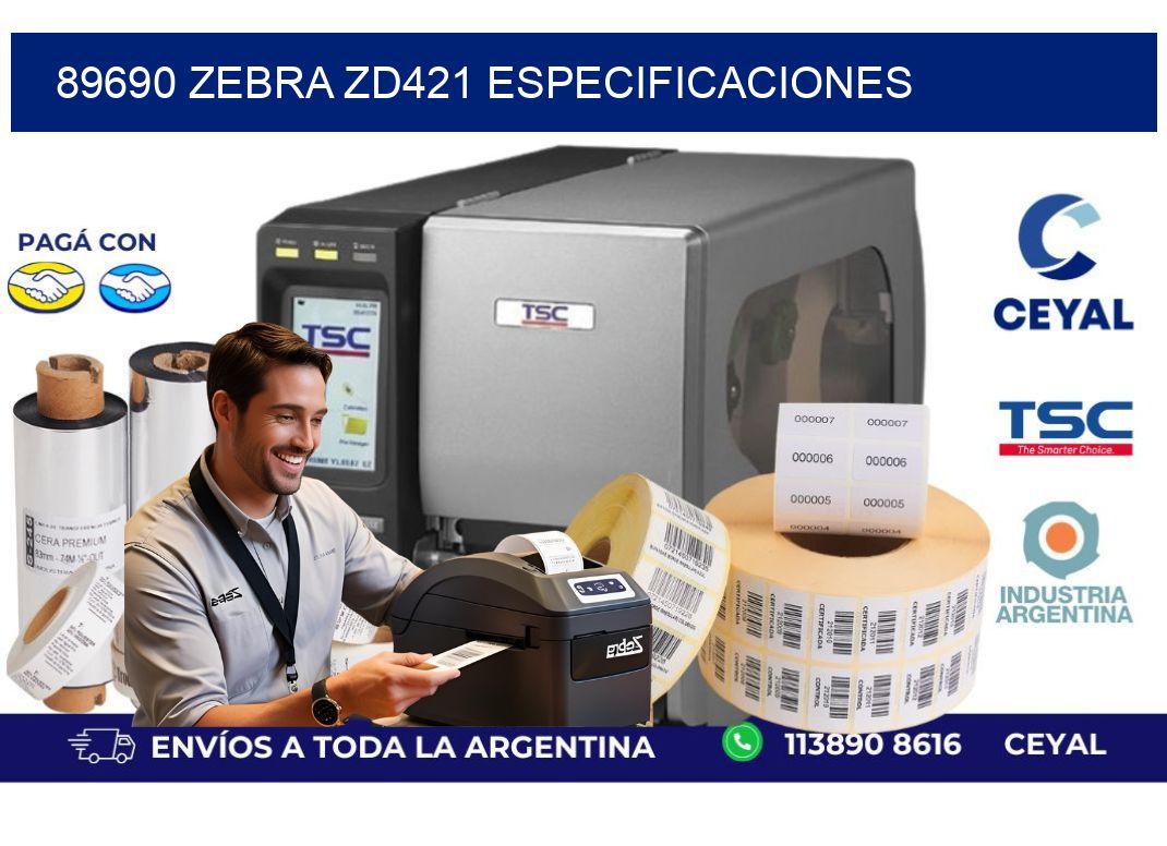 89690 Zebra ZD421 especificaciones