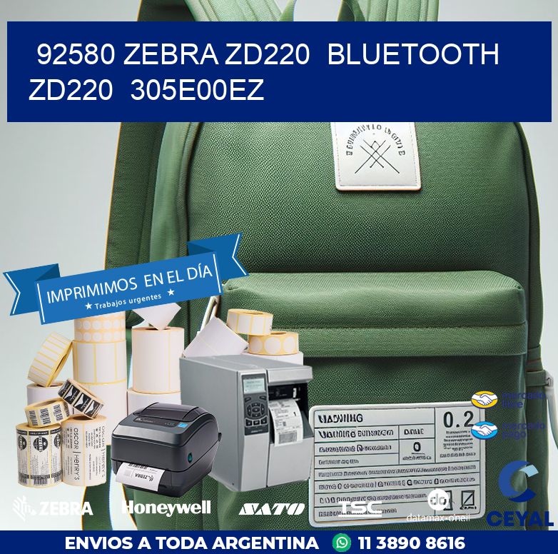 92580 Zebra ZD220 Bluetooth ZD220 305E00EZ