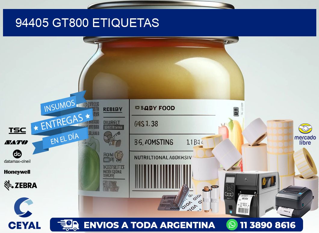 94405 GT800 etiquetas