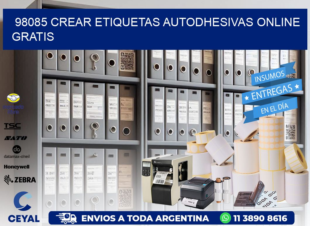 98085 Crear etiquetas autodhesivas online gratis