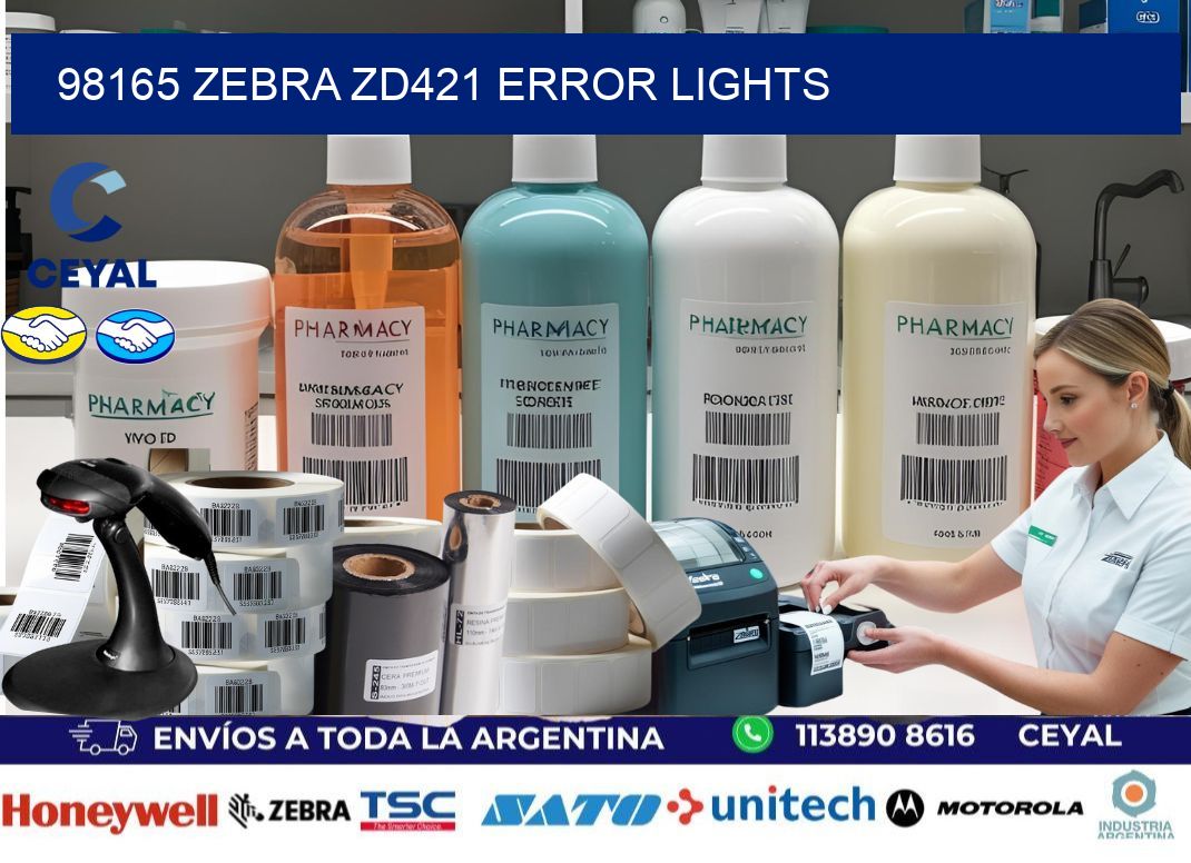 98165 Zebra ZD421 error lights
