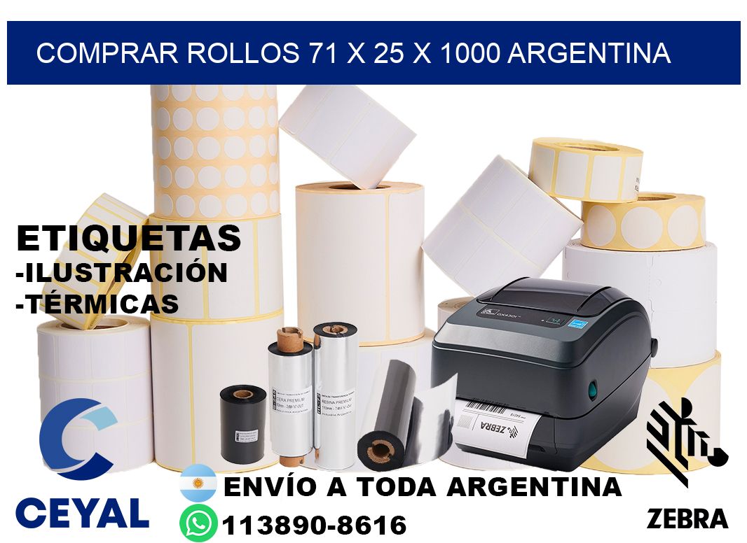 Comprar Rollos 71 x 25 x 1000 argentina