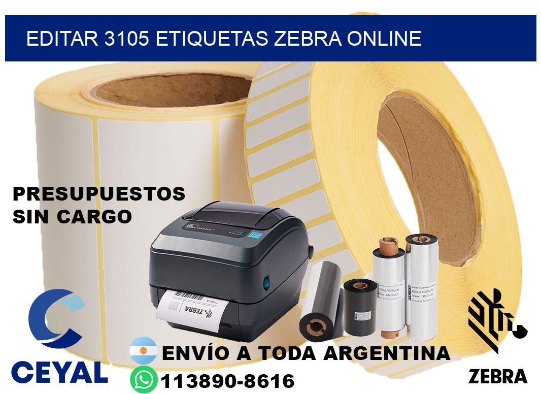 EDITAR 3105 ETIQUETAS ZEBRA ONLINE