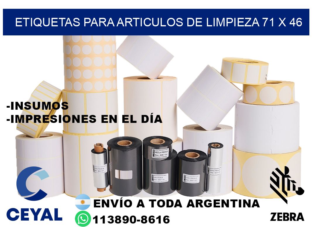 ETIQUETAS PARA ARTICULOS DE LIMPIEZA 71 x 46