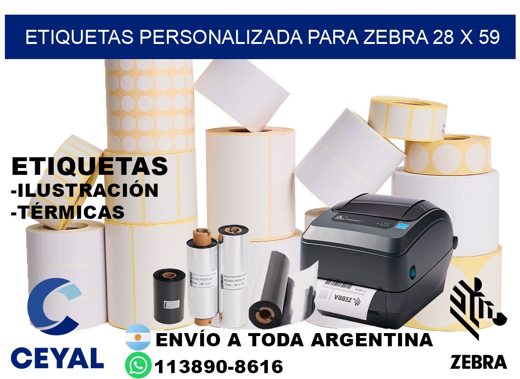 etiquetas personalizada para zebra 28 x 59