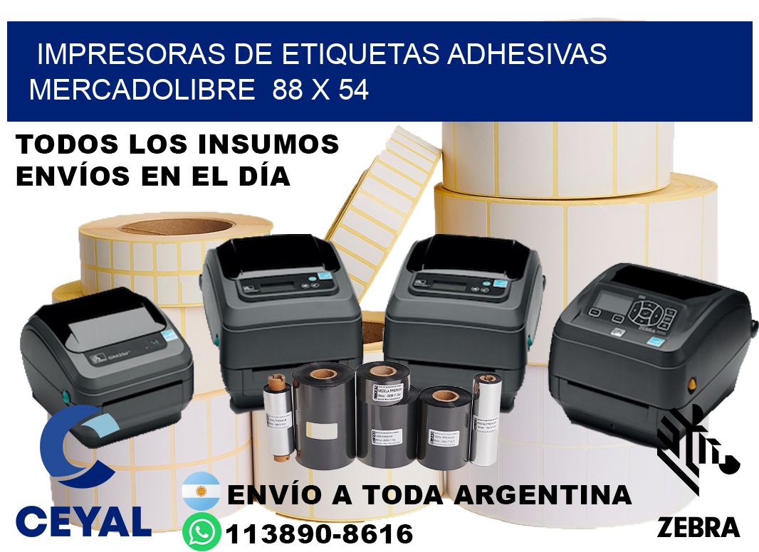impresoras de etiquetas adhesivas mercadolibre  88 x 54
