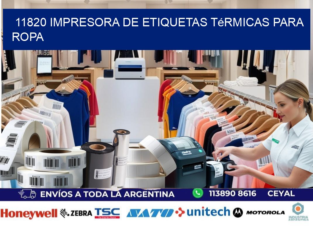 11820 impresora de etiquetas térmicas para ropa