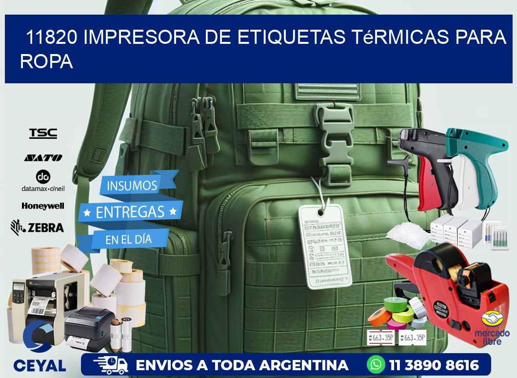 11820 impresora de etiquetas térmicas para ropa