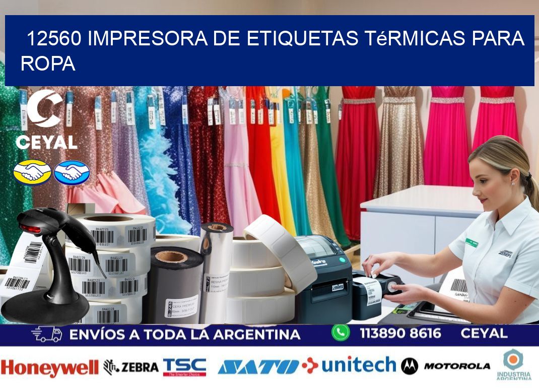12560 impresora de etiquetas térmicas para ropa