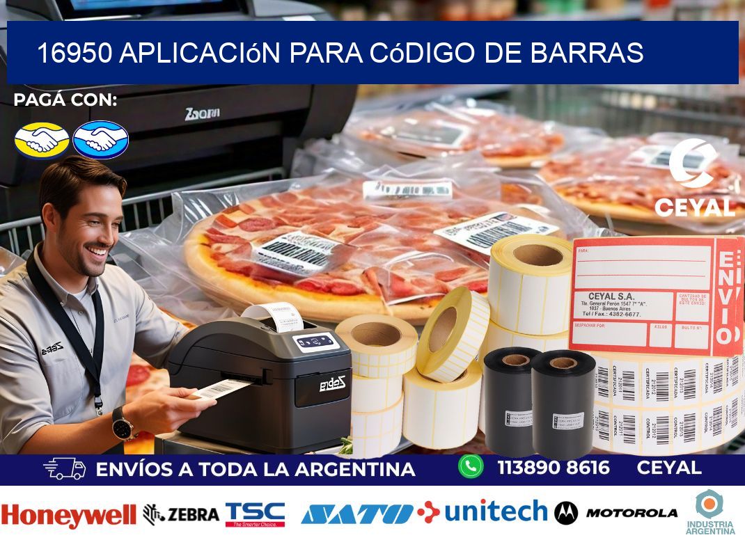 16950 Aplicación para código de barras
