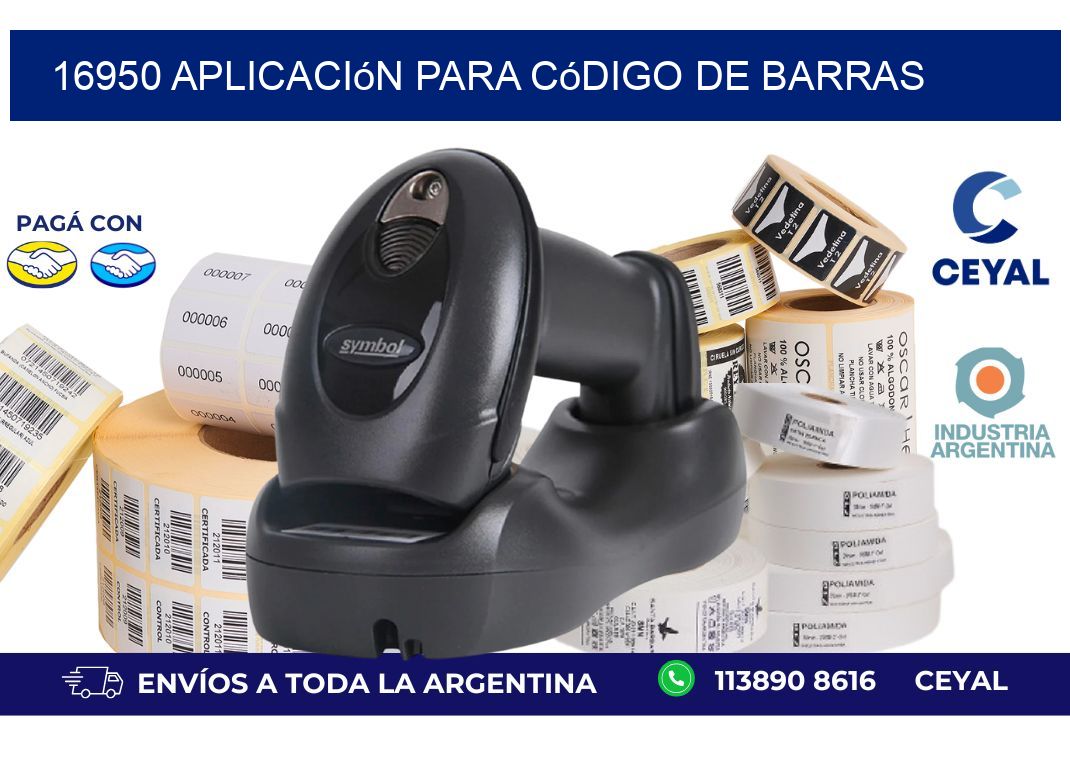 16950 Aplicación para código de barras