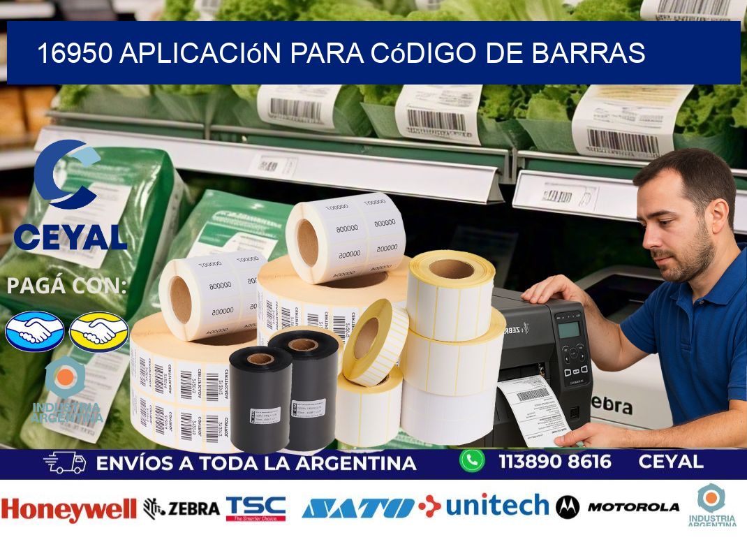 16950 Aplicación para código de barras