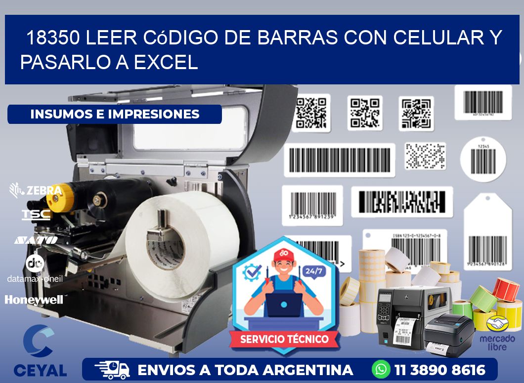 18350 Leer código de barras con celular y pasarlo a Excel