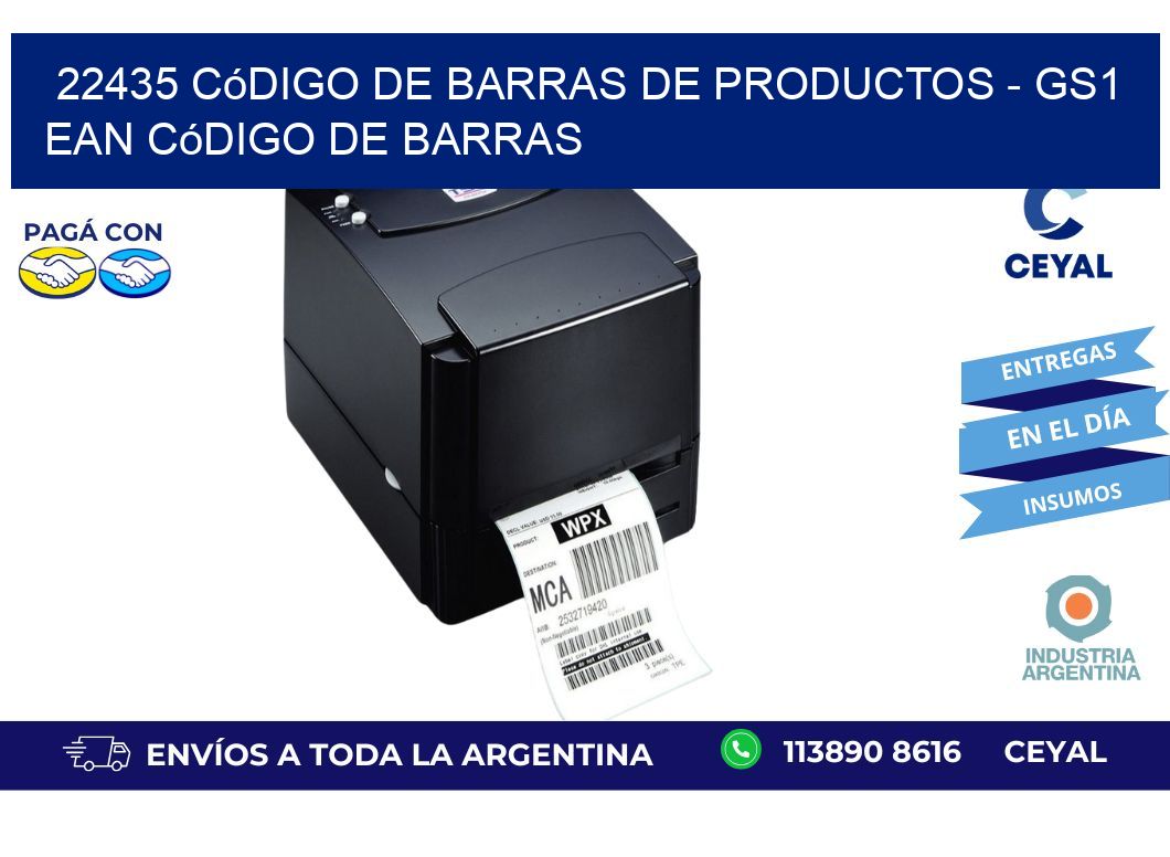 22435 Código de Barras de productos - GS1 ean Código de Barras