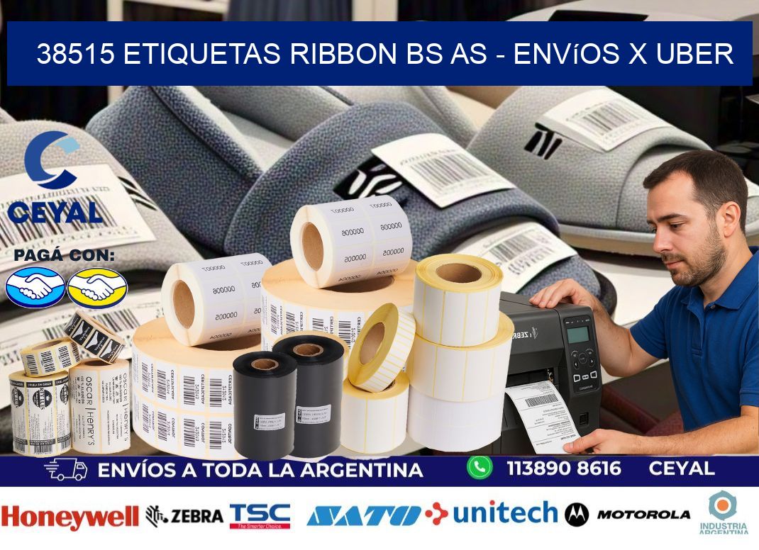 38515 etiquetas ribbon bs as - envíos x uber