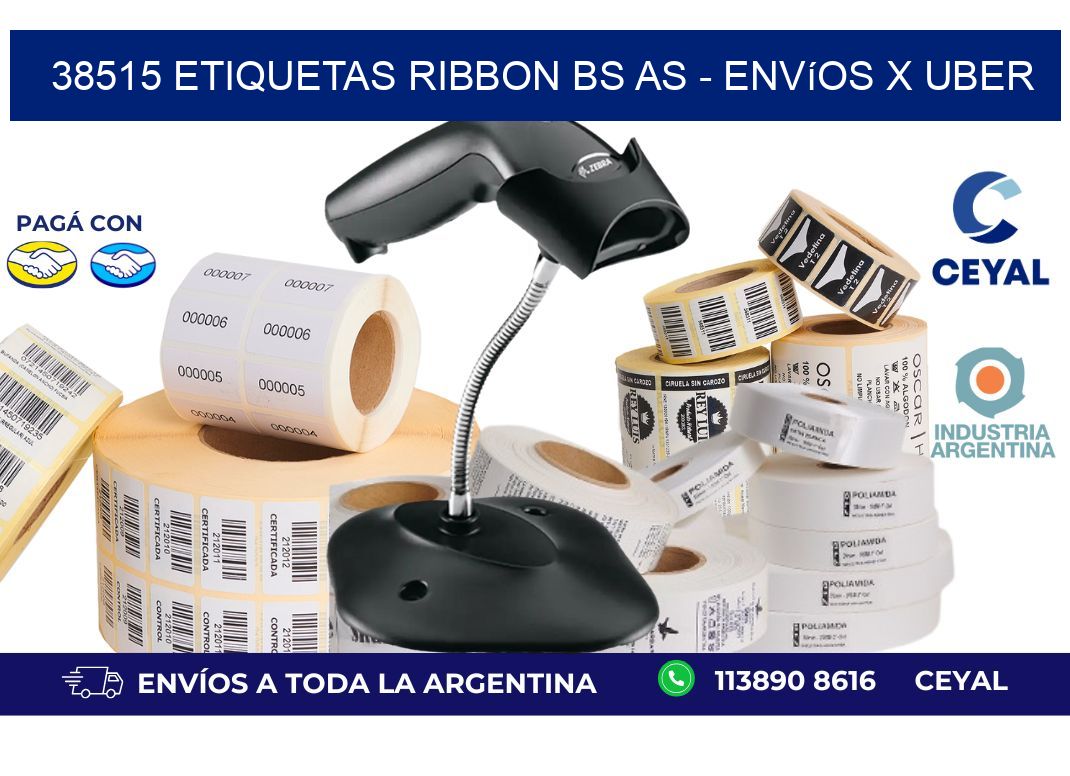 38515 etiquetas ribbon bs as - envíos x uber