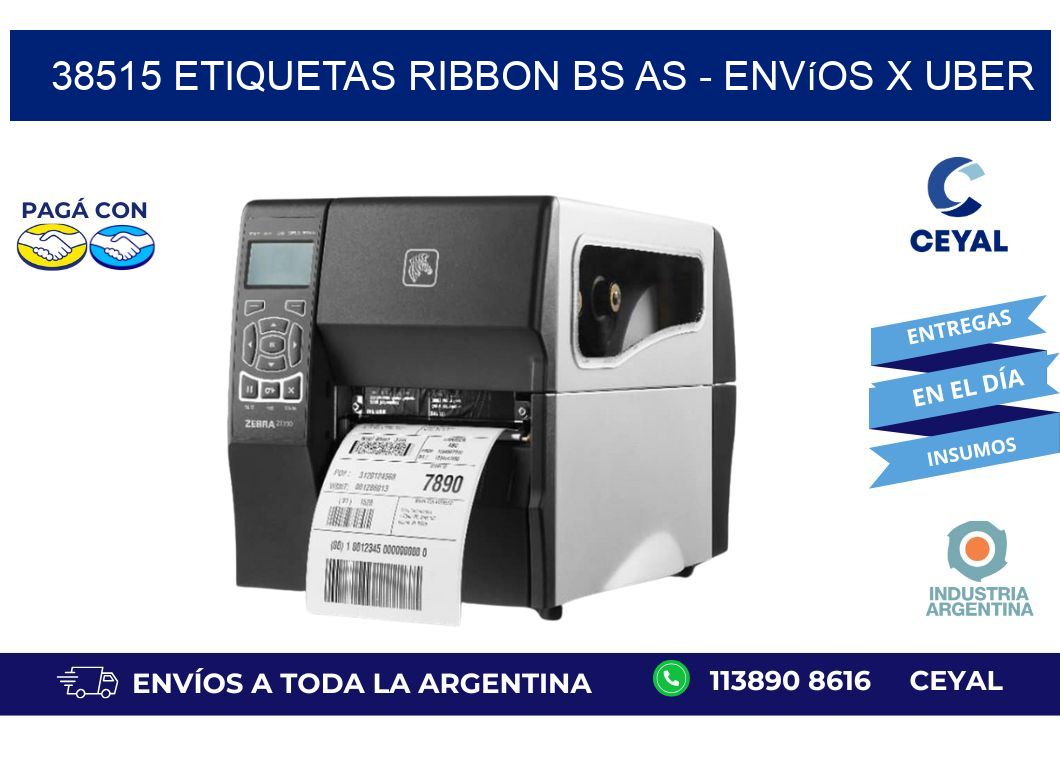38515 etiquetas ribbon bs as - envíos x uber