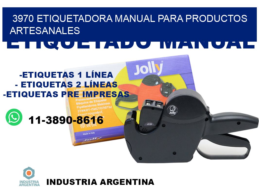 3970 etiquetadora manual para productos artesanales