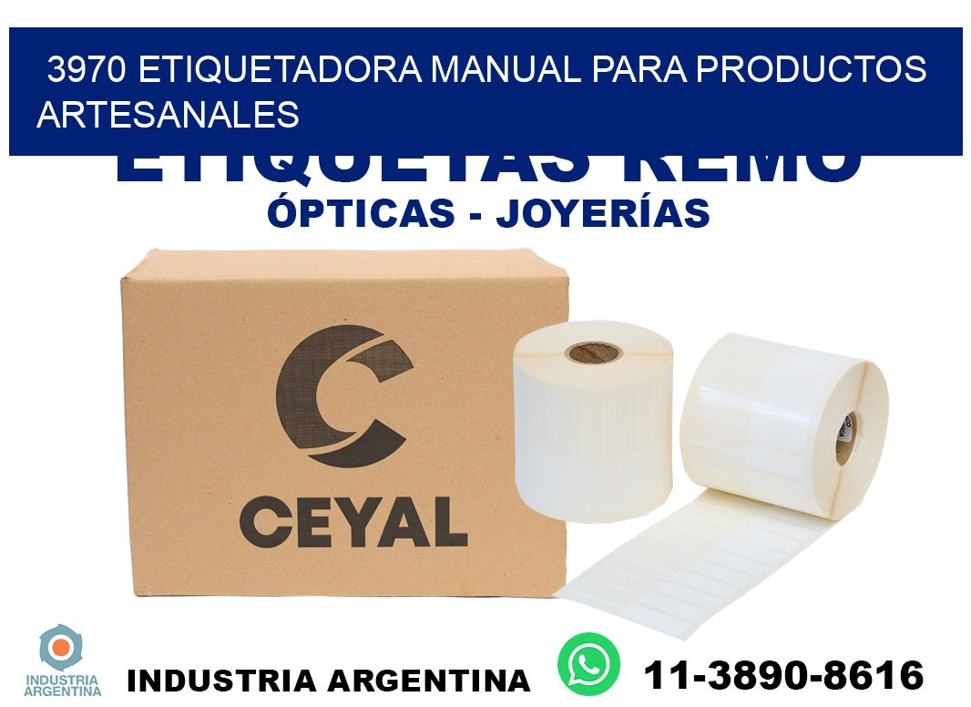 3970 etiquetadora manual para productos artesanales