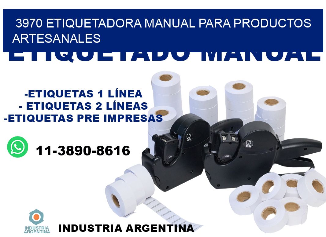 3970 etiquetadora manual para productos artesanales