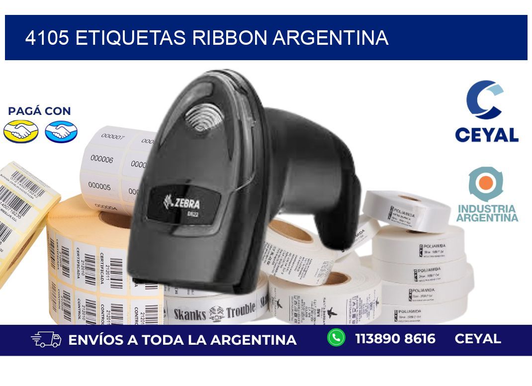 4105 etiquetas ribbon argentina