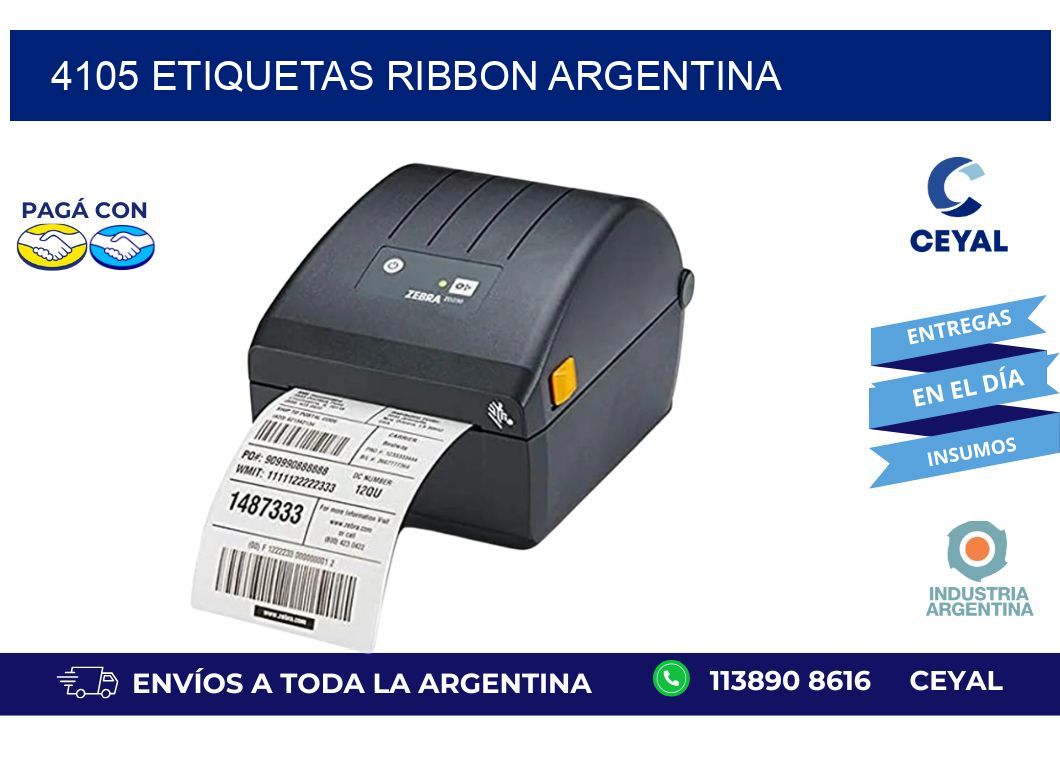 4105 etiquetas ribbon argentina