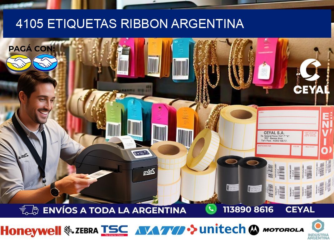 4105 etiquetas ribbon argentina