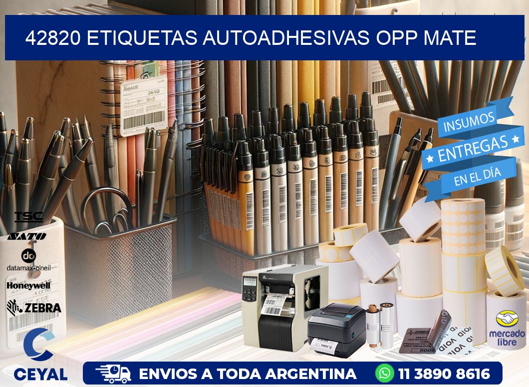 42820 etiquetas autoadhesivas Opp Mate