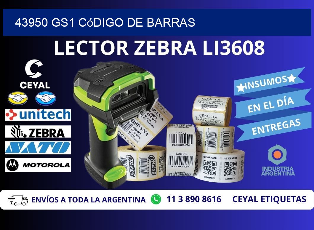 43950 GS1 código de barras
