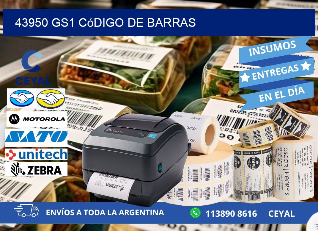 43950 GS1 código de barras
