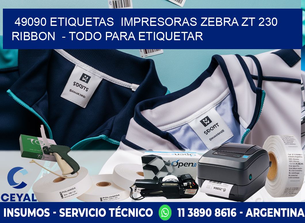 49090 etiquetas  impresoras zebra zt 230 ribbon  - Todo para Etiquetar