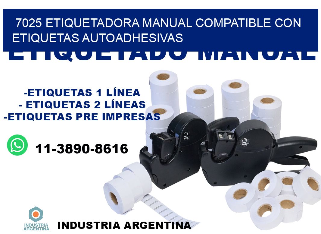 7025 etiquetadora manual compatible con etiquetas autoadhesivas