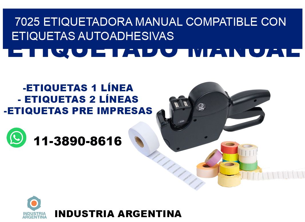 7025 etiquetadora manual compatible con etiquetas autoadhesivas