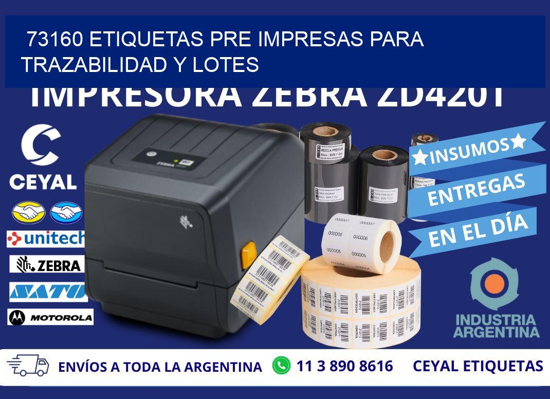 73160 etiquetas pre impresas para trazabilidad y lotes