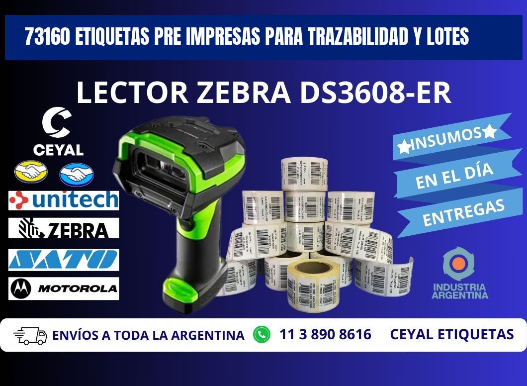 73160 etiquetas pre impresas para trazabilidad y lotes