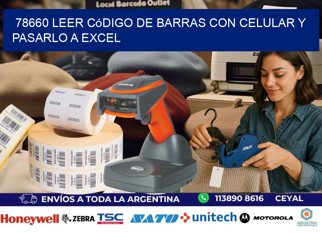 78660 Leer código de barras con celular y pasarlo a Excel