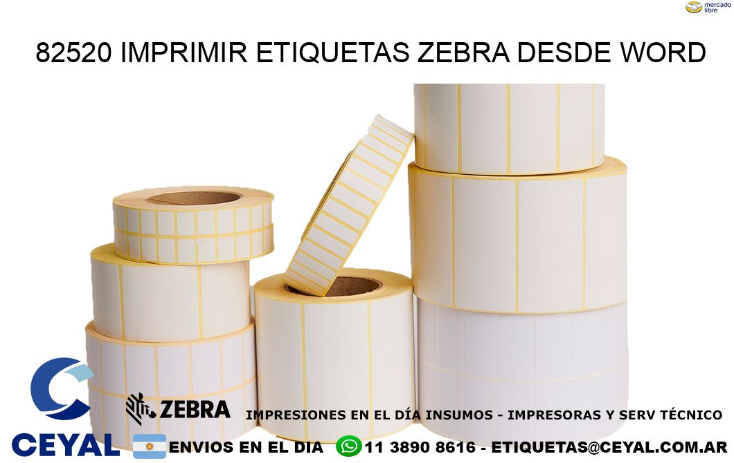 82520 imprimir etiquetas zebra desde word